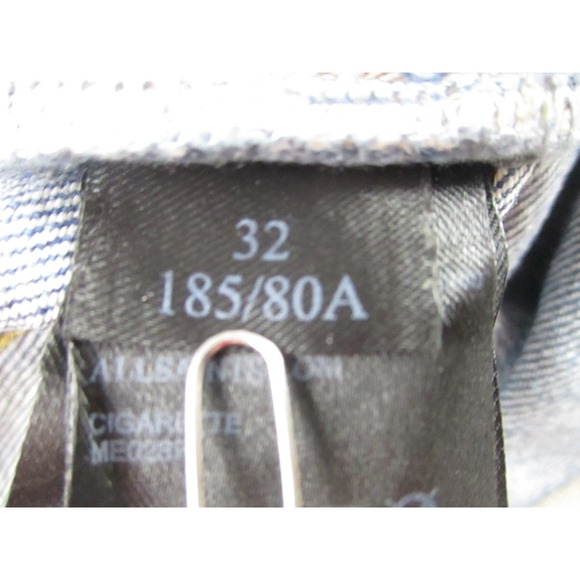 AllSaints Jeans Mens 32 Cigarette Fit Button Fly Straight Leg Distressed Denim 3 - Picture 4 of 15